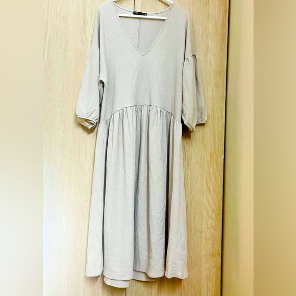 Zara Dresses & Skirts - Zara oversized dress (beige)